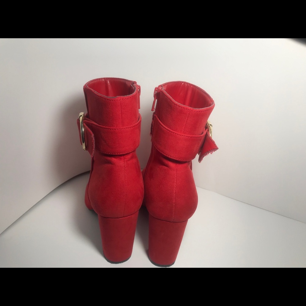 Red Ankle Booties - Picture 4 of 5